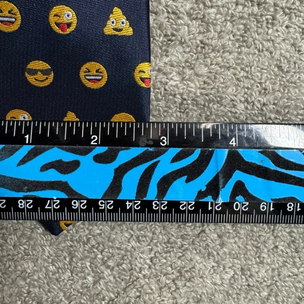 The Childrens Place Boys Navy Blue Emoji Print Novelty Necktie Poop Sunglasses